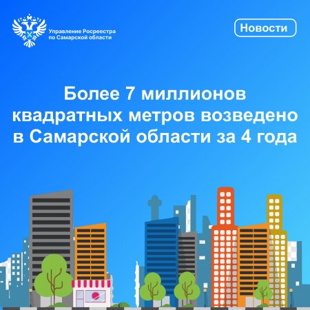 Более 7 миллионов квадратных метров  возведено в Самарской области за 4 года