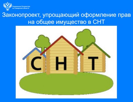 Законопроект, упрощающий оформление прав  на общее имущество в СНТ