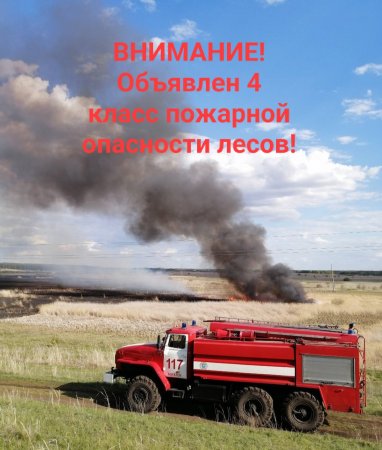 В Самарской области введен 4 класс пожарной опасности